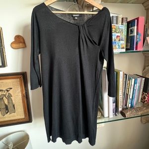 DKNY Black Tunic Sweater - Silk & Cashmere
